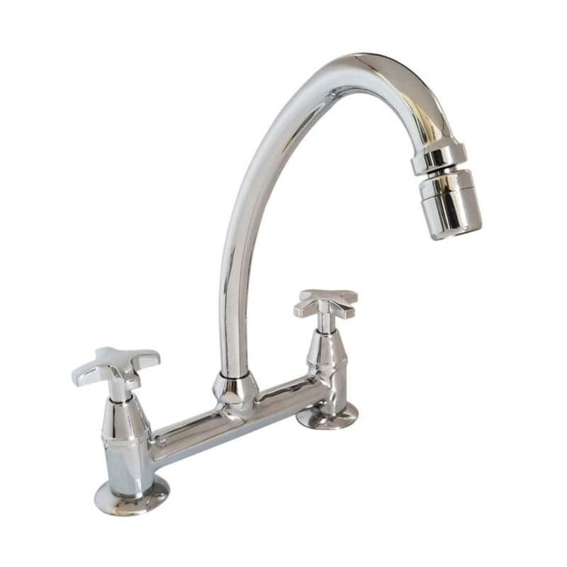 Grifería Cocina Mesada Lacar Cromo Aqualaf