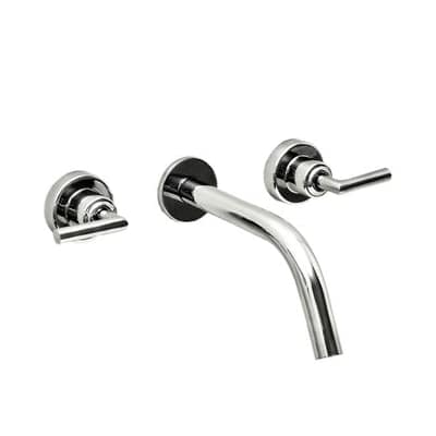 Grifería Lavatorio Pared Aukan Lever Cromo Aqualaf