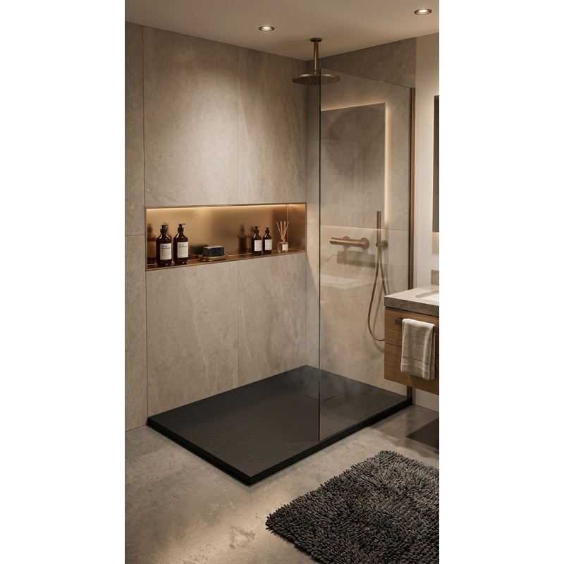 RECEPTACULO PIETRA NEGRO 1500X700X26 ACRIL