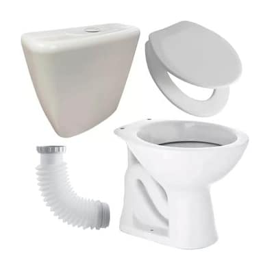 Inodoro Corto Marajo Con Mochila Eco-Flush Y Tapa