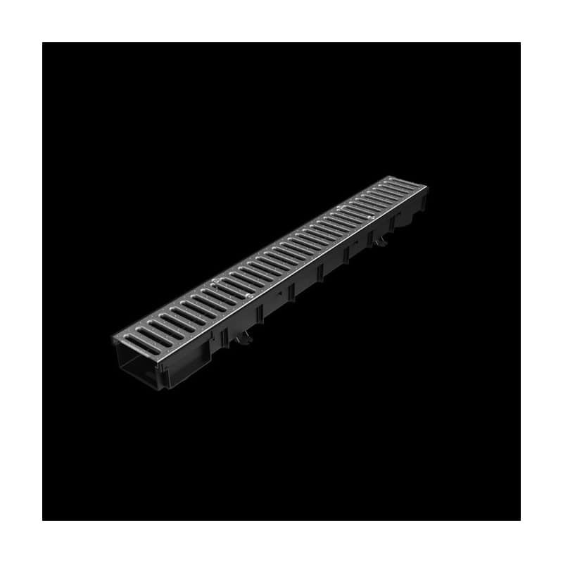 Canaletas Piso con Rejilla Galvanizada Bajo 1000x130x70mm