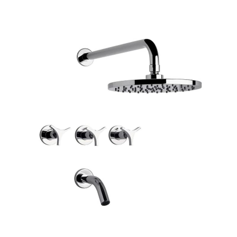 Grifería Lluvia Embutir Con Transferencia Triades Fv 0103/C3