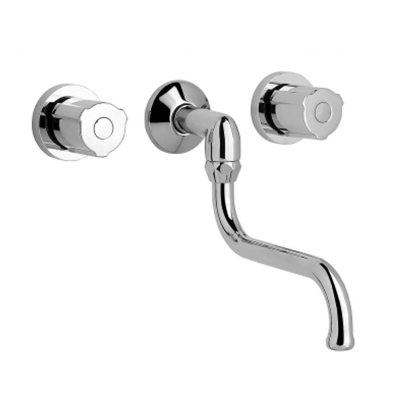 Grifería Cocina Pared Embutir Pico Bajo Radal Fv 0403/C7