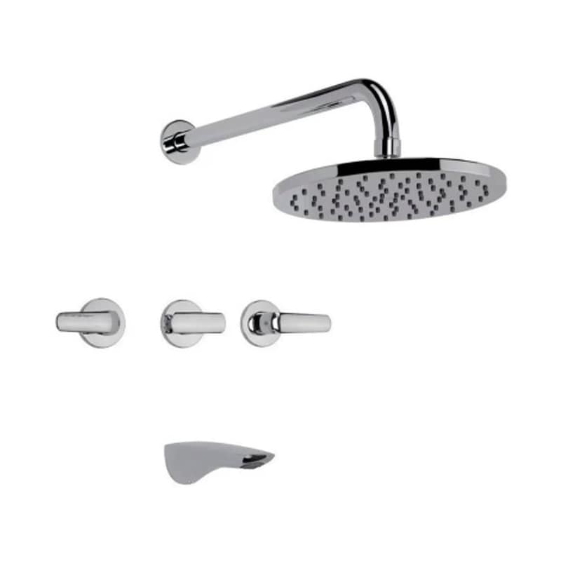 Grifería Ducha Embutir Con Transferencia Epuyen Cromo FV 0103/L2-CR