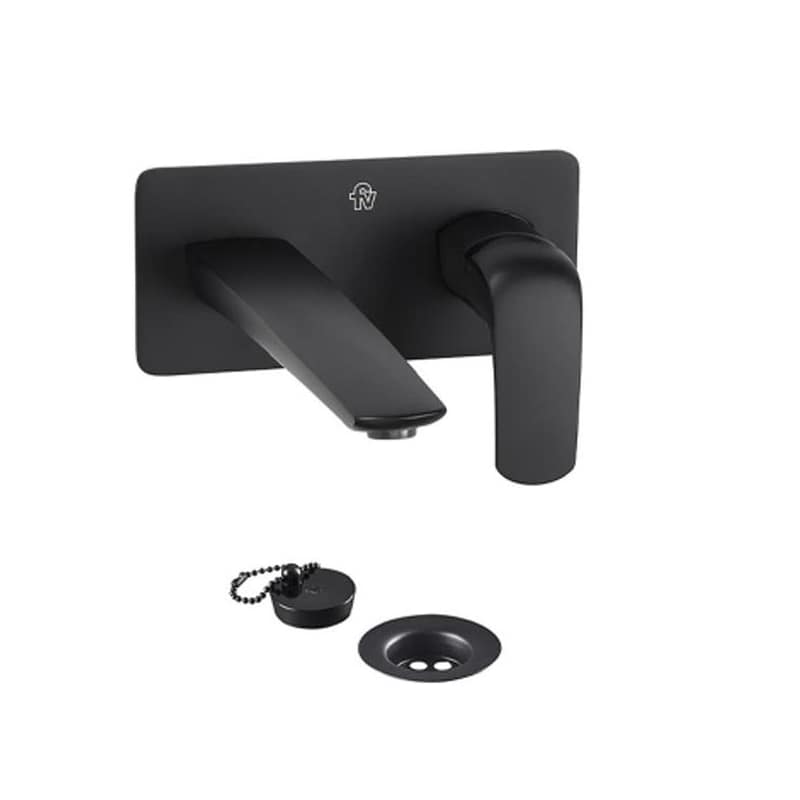 Grifería Monocomando Lavatorio Pared Epuyen Negro FV 0206/L2-NG