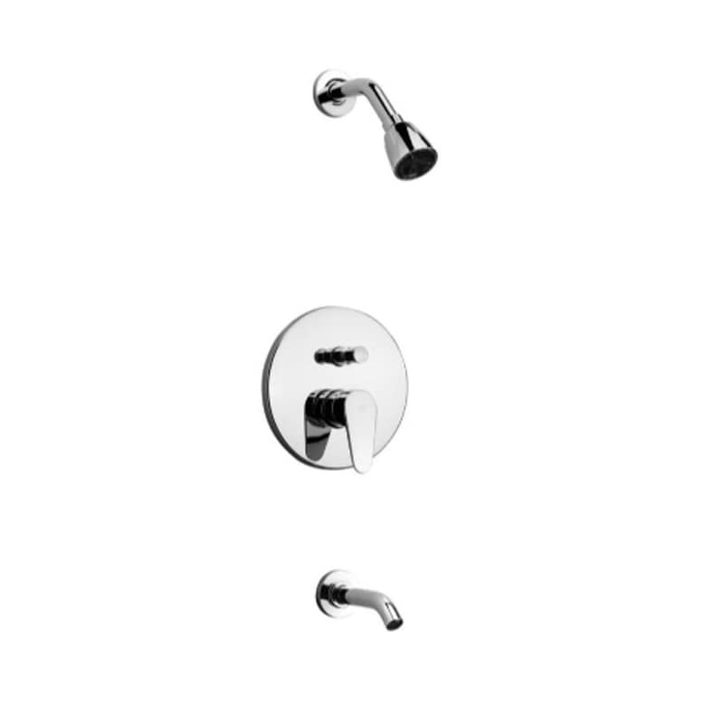 Grifería Monocomando Ducha Embutir Con Transferencia Compacta Cromo FV