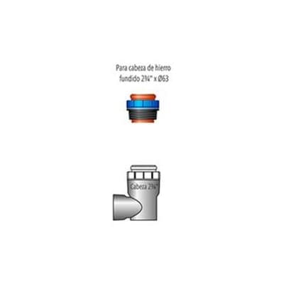 Acople Adaptador Para Cab.2 3/4X63 Gon-Ren
