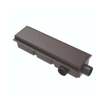 Desagüe Lineal Encastrable Con Rejilla 30 Cm Negro