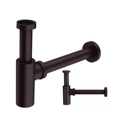Sifón Extensible Negro Lavatorio 1618 Ideal