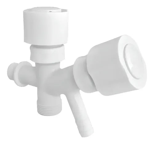 Canilla Lavarropas Doble Pvc Importado