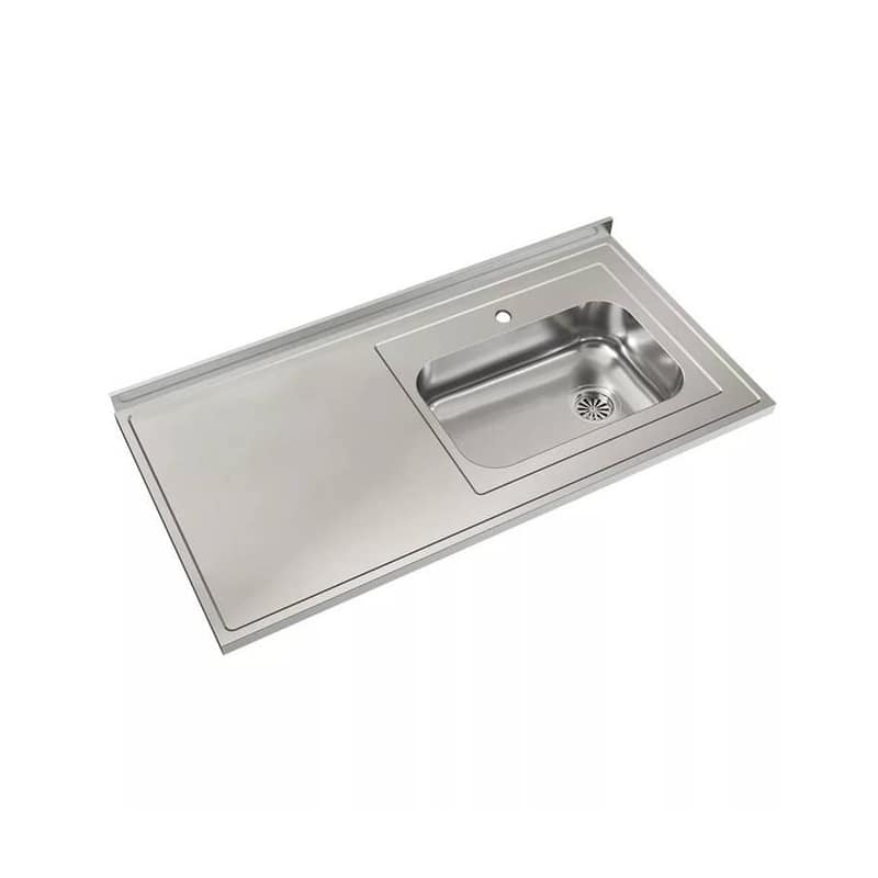 Mesada 1.20 con Bacha Zz52 Derecha Johnson Acero
