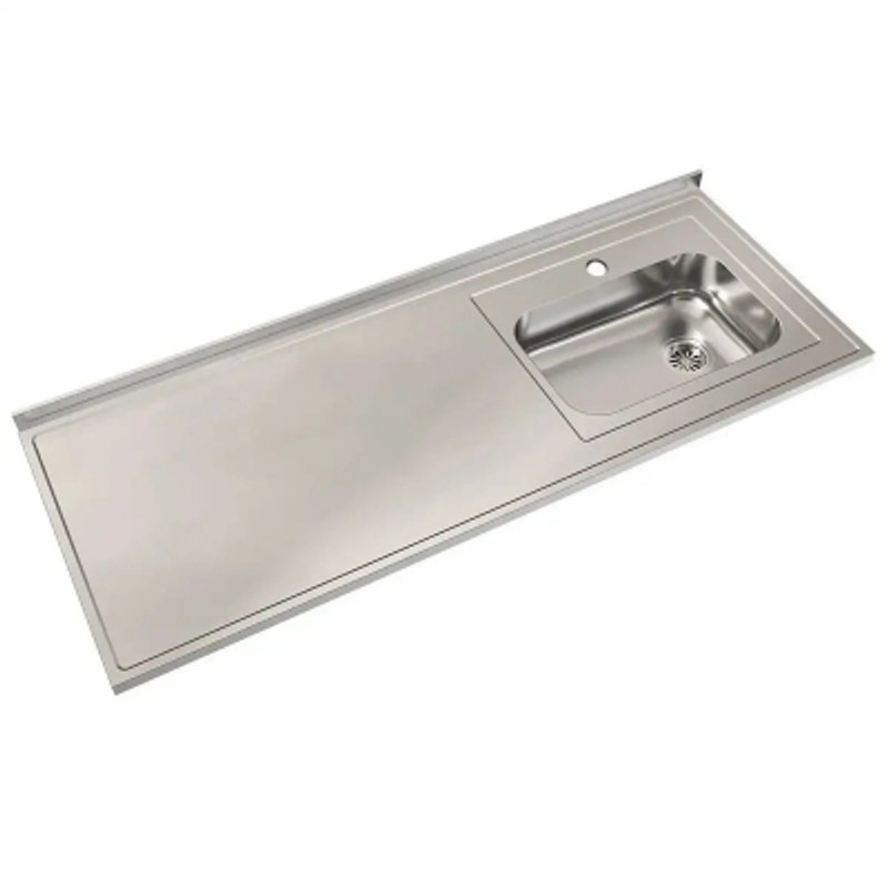 Mesada 1.60 con Bacha Zz52 Derecha Johnson Acero