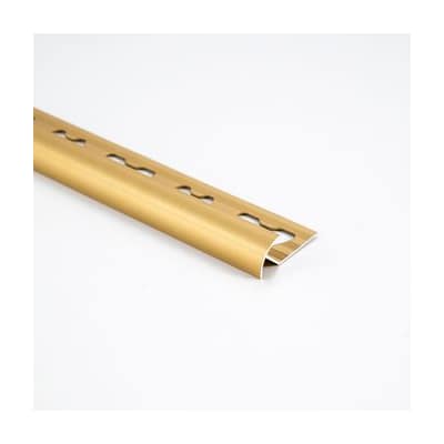 Moldumet Guardacanto Aluminio 9mm Dorado Mate Moldutex