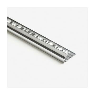 Moldumet Guardacanto Aluminio 9mm Plata Brillo Moldutex