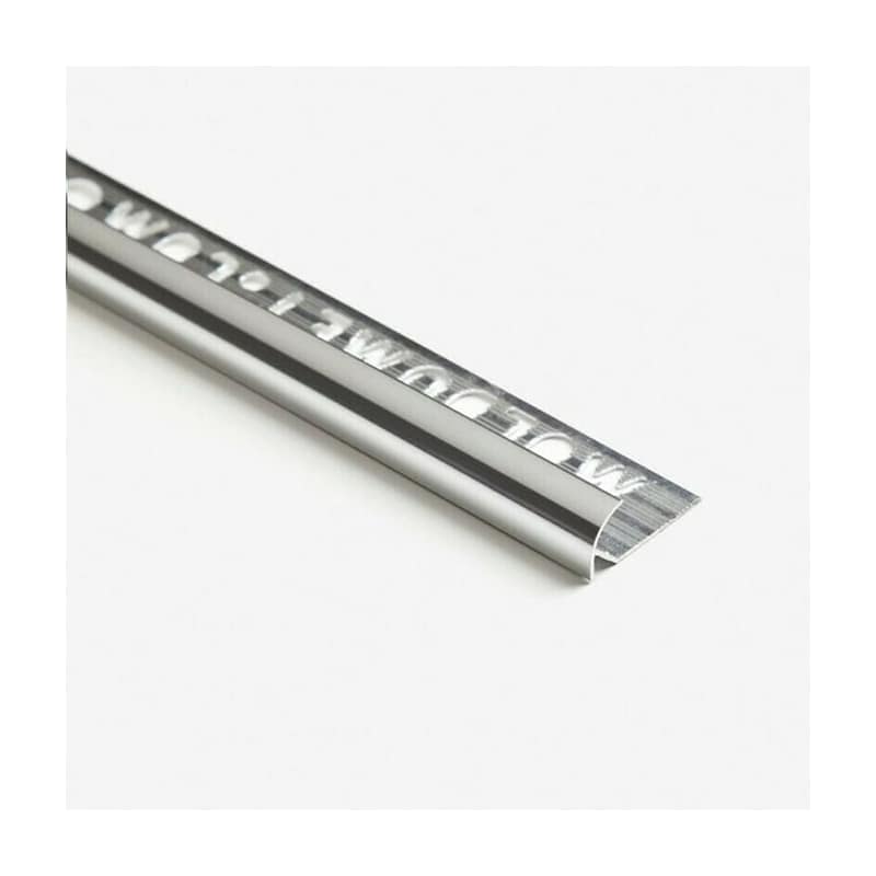 Moldumet Guardacanto Aluminio 9mm Plata Brillo Moldutex