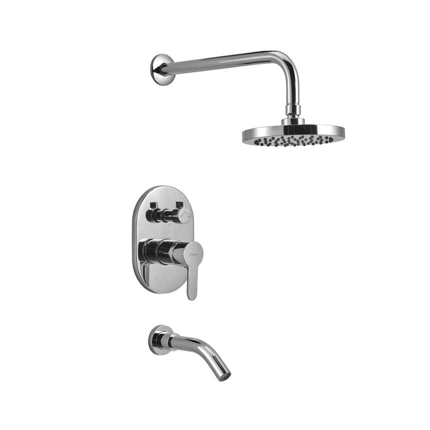 Grifería Ducha Embutir Con Transferencia Adra Cromo Peirano 80-203P