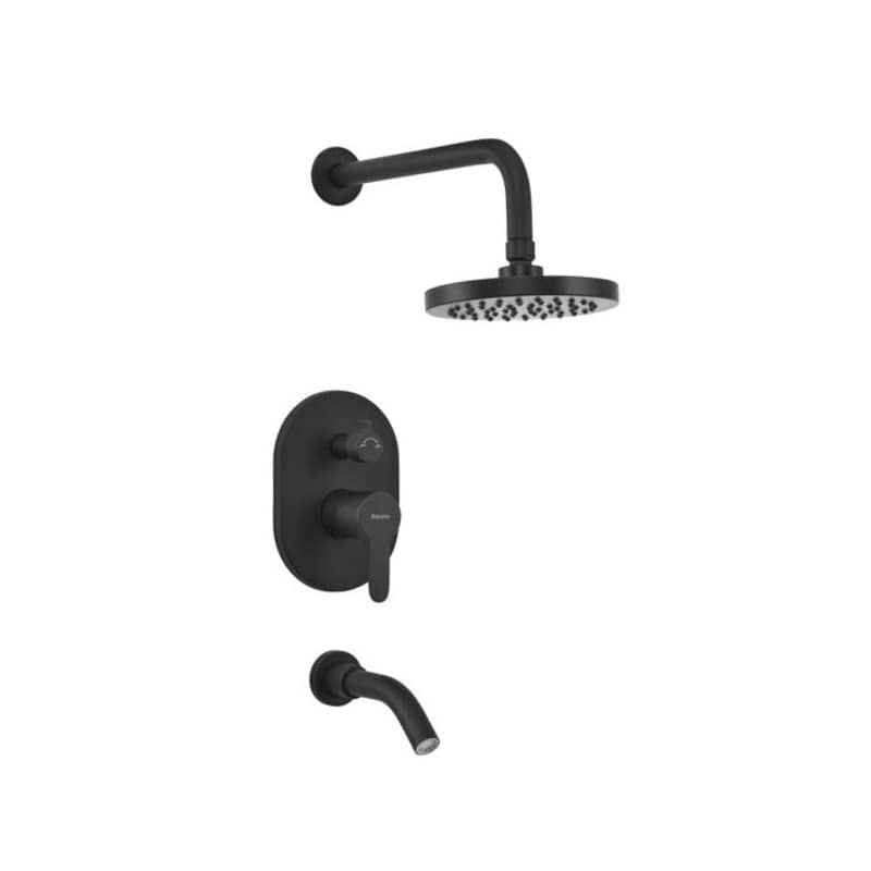 Grifería Ducha Embutir Con Transferencia Adra Black Peirano 80-203N
