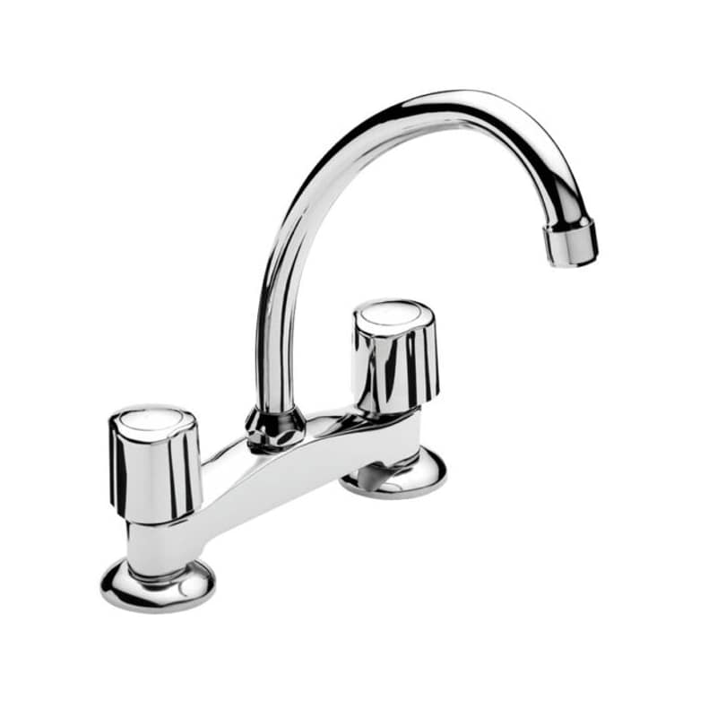 Grifería Juego Cocina Mesada Dique Cromo Peirano 910/M