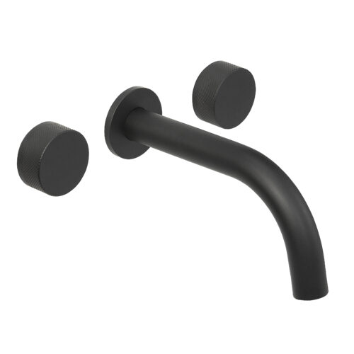 Grifería Lavatorio Pared Fabric Black Peirano 62-100N