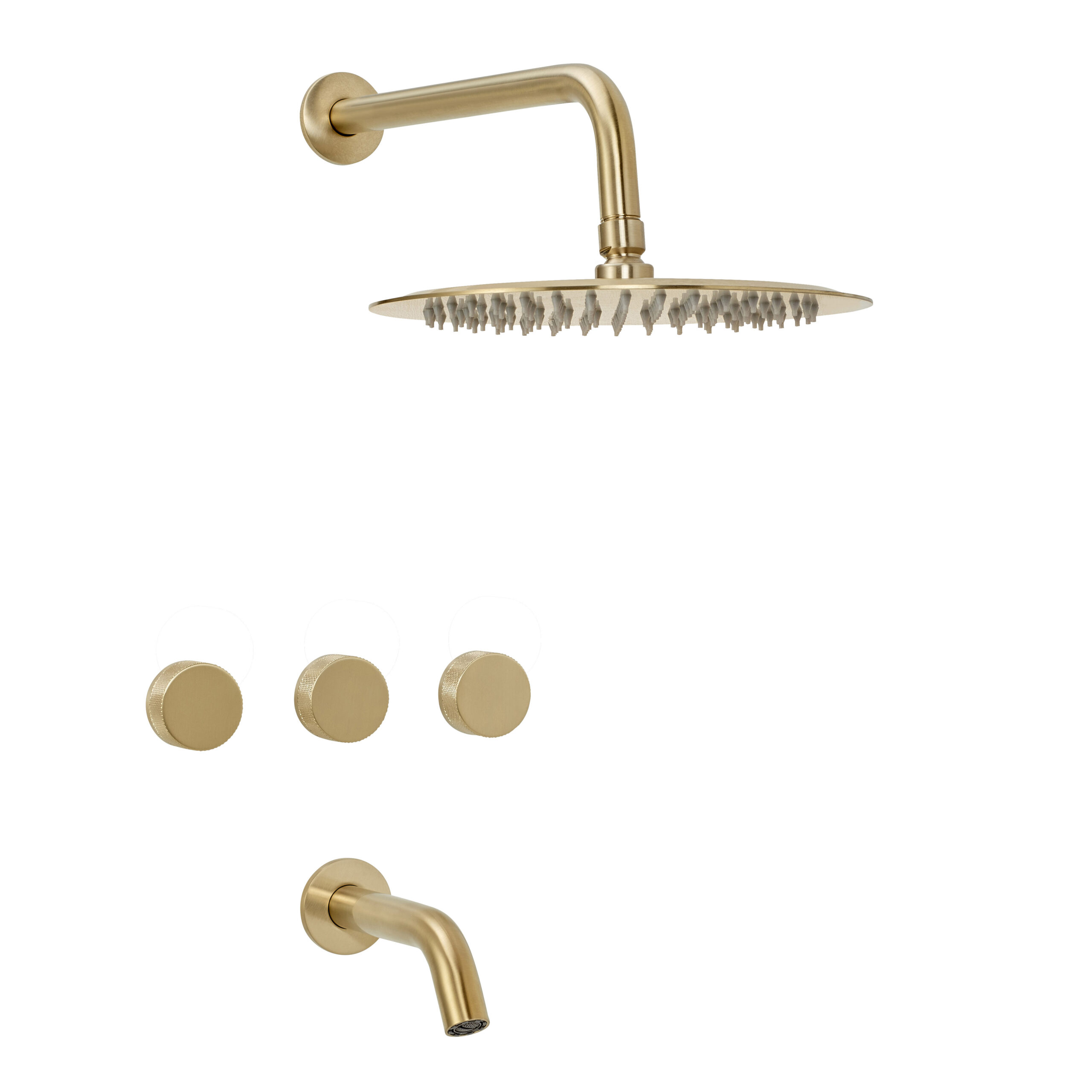Fabric ducha de embutir gold dorado con transferencia