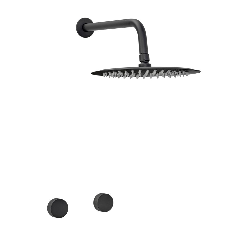 Grifería Ducha Embutir Con Transferencia Fabric Black Peirano 80-100N