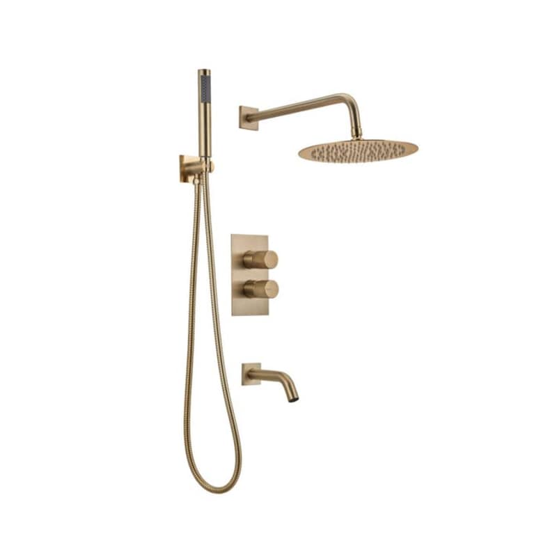 Grifería Ducha Embutir 3 Funciones Fabric Gold Peirano 80-200G