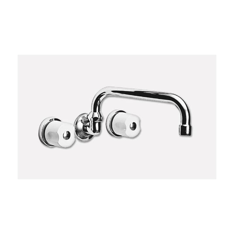 Grifería Cocina Pared Embutir Laza Cromo Peirano 949