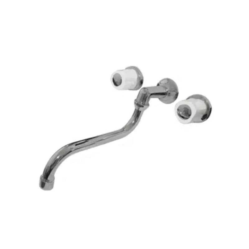 Grifería Cocina Pared Embutir Pico Bajo Lorca Cromo Peirano 56-010