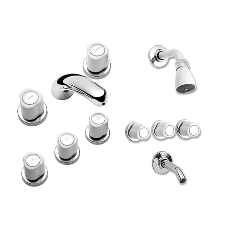 Grifería Kit Lavatorio, Bidet y Ducha Lorca Cromo Peirano 90-010