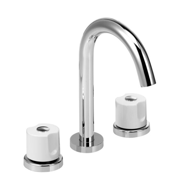 Lavatorio Malba Blanco- Grifería Baño Bicomando