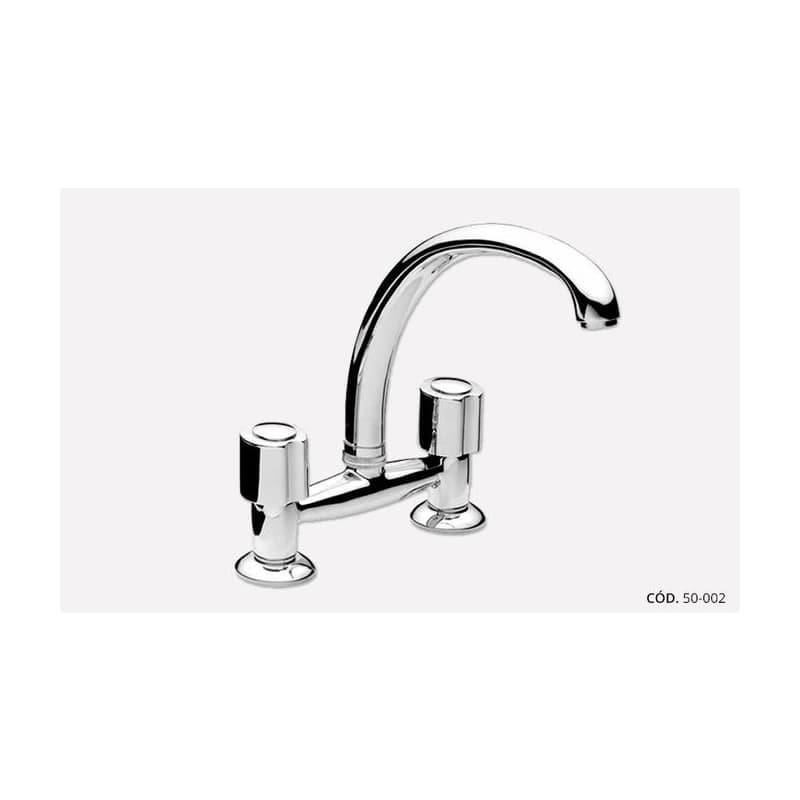 Grifería Mesada Pico Fundido Renacer Cromo Peirano 50-002