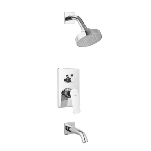 Grifería Monocomando Ducha Embutir Con Transferencia Río Cromo Peirano 80-176