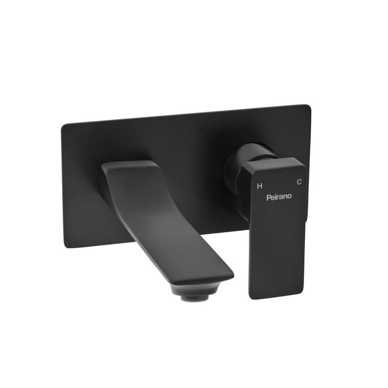Grifería Monocomando Lavatorio Pared Soria Black Peirano 63-192