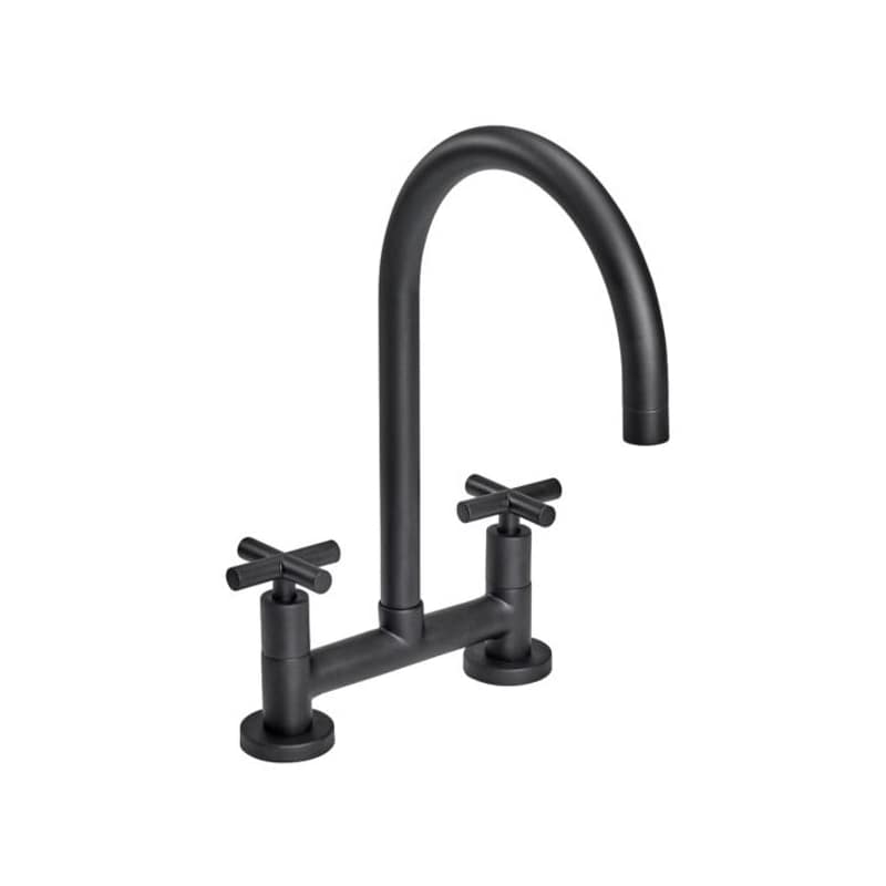 Grifería Mesada Bicomando Velvet Black Peirano 51-190