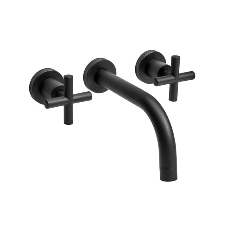 Grifería Lavatorio Pared Velvet Black Peirano 62-190