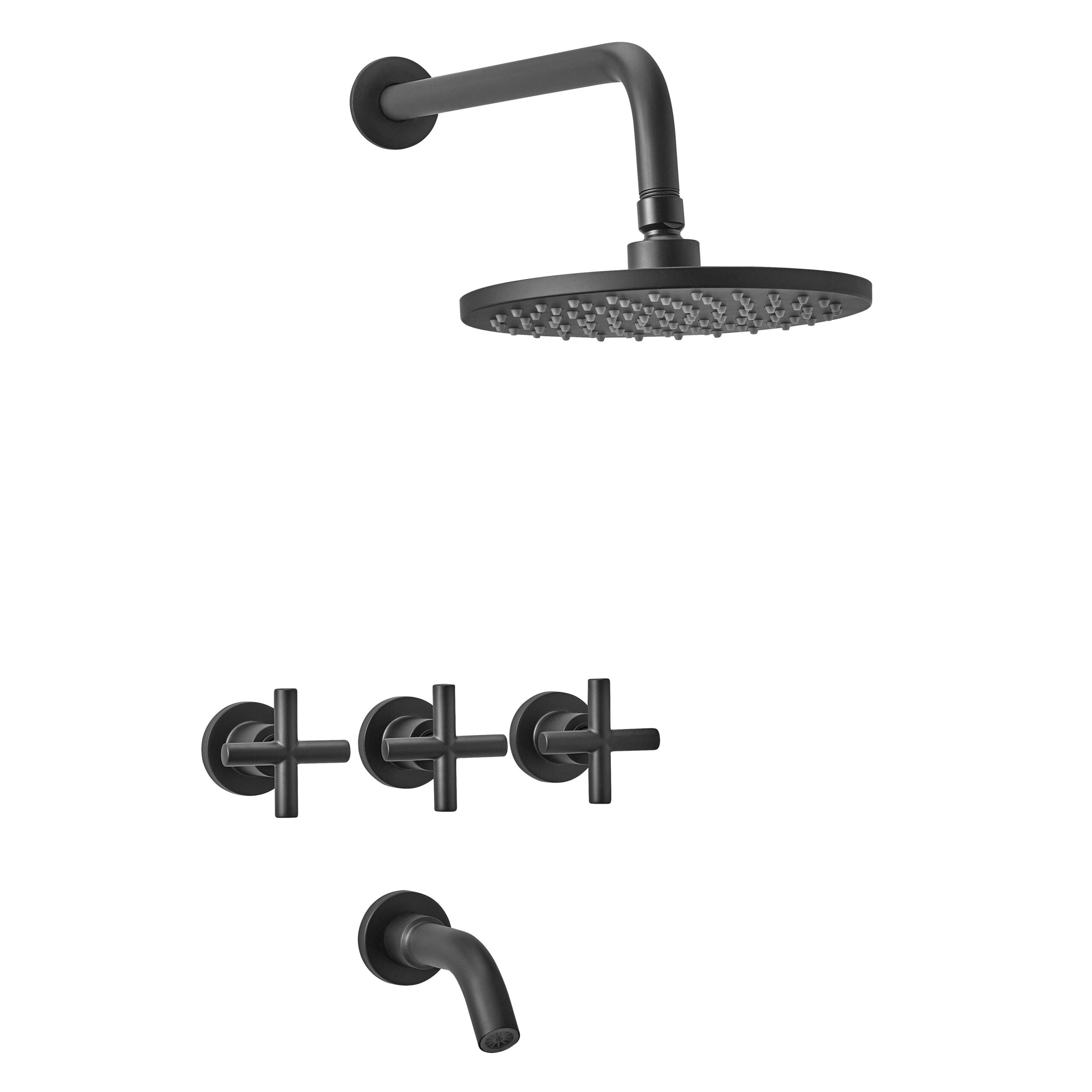 Grifería Ducha Embutir Con Transferencia Velvet Black Peirano 80-190P