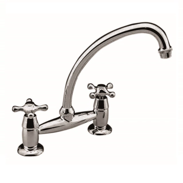 Grifería Cocina Mesada Y Cromo Peirano 51-001N