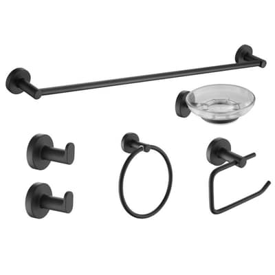 Kit Accesorios 6 Piezas Sensus Negro 73229Ne Piazza
