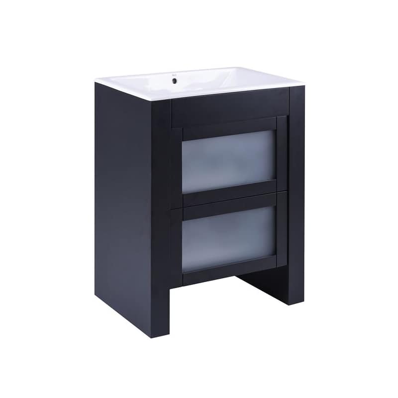 Mueble Diverta 620 2 Cajones Wengue Roca