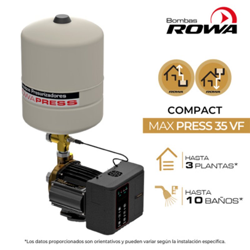 Bomba Modelo Max Press 35 Vf Compact Rowa