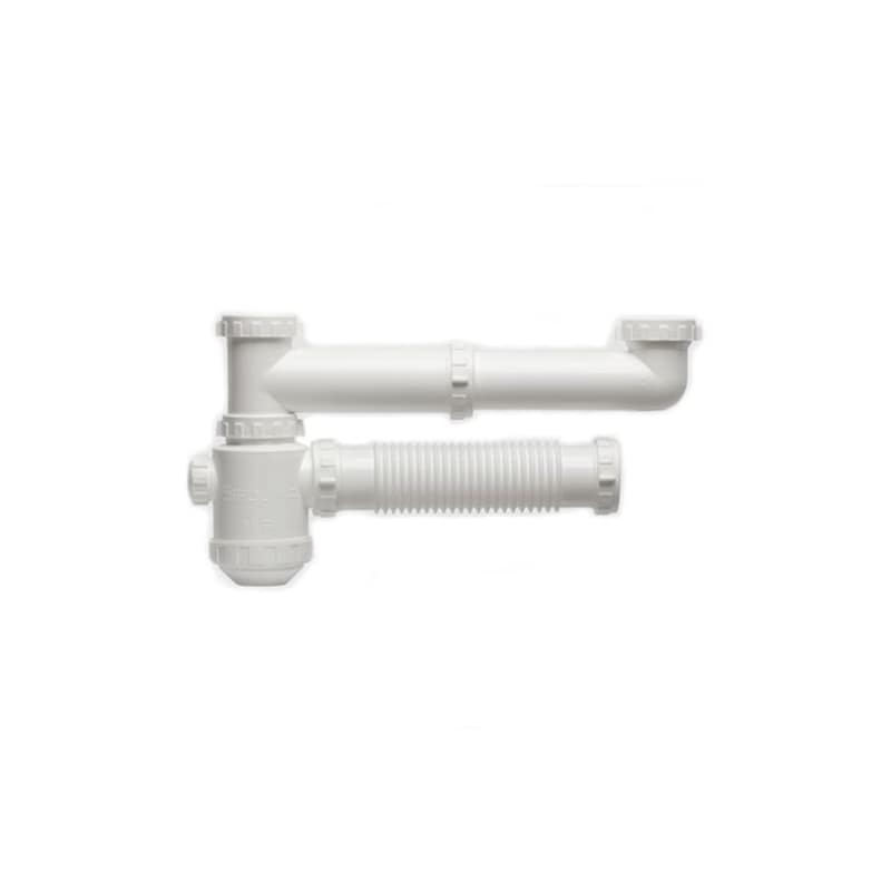 Sifón Blanco Doble Con Acceso Sifolimp