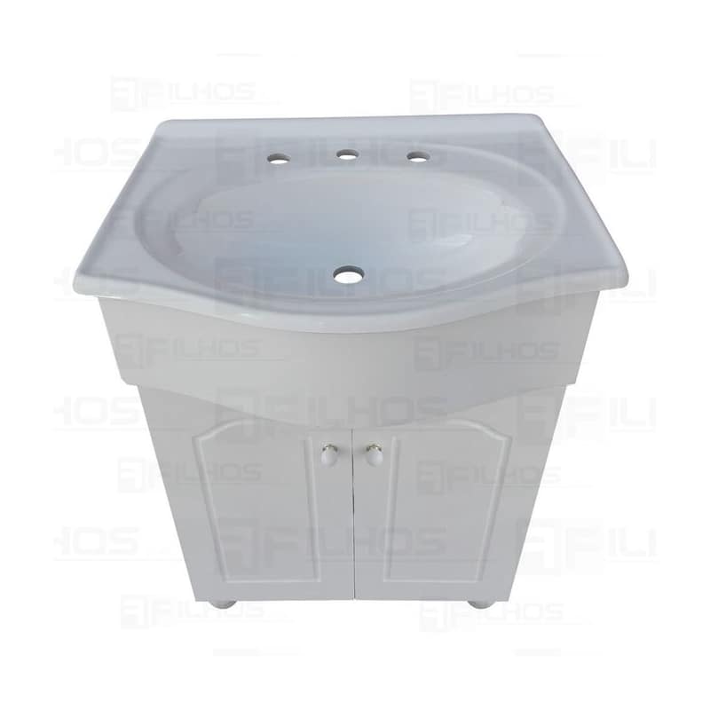 Vanitory Con Mesada 1 Agujero Blanco Estandar 60 Cm