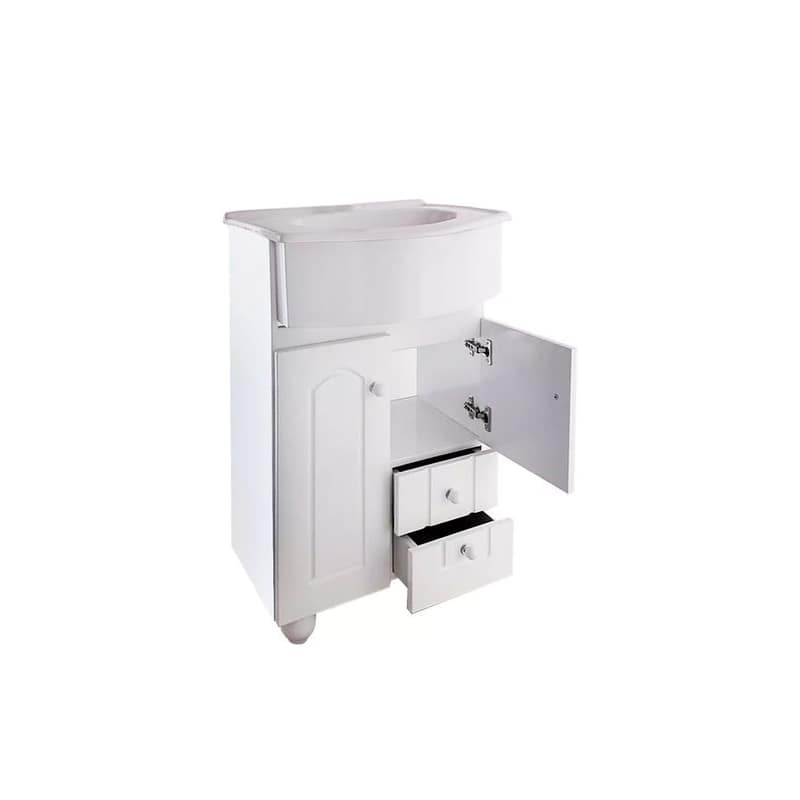 Vanitory Con Mesada 1 Agujero Con Cajon 60 Cm