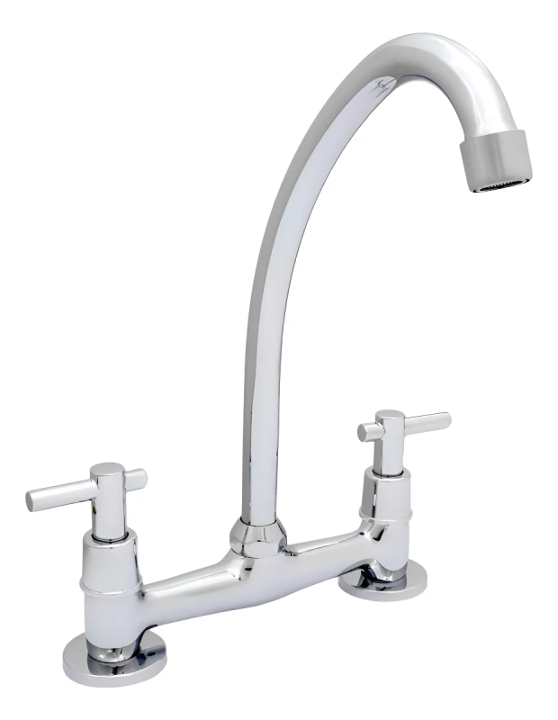 Eco Lever Cocina Mesada Cromo 10001 Aqualaf