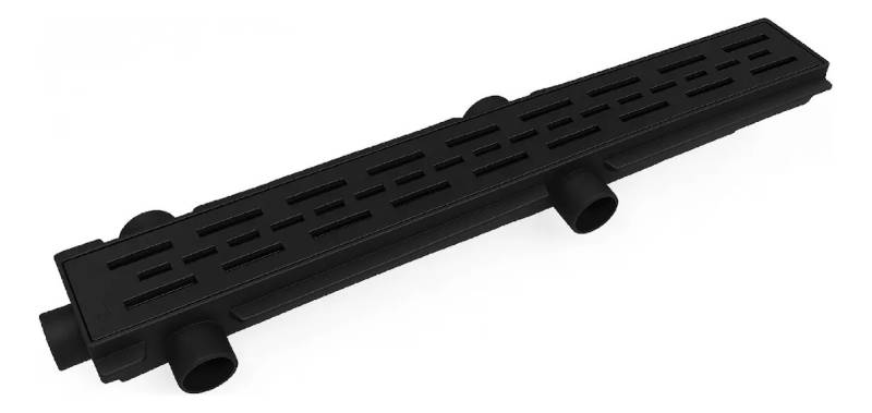 Desague Encastrable Con Reja Abs Negro 60 Cm Ideal