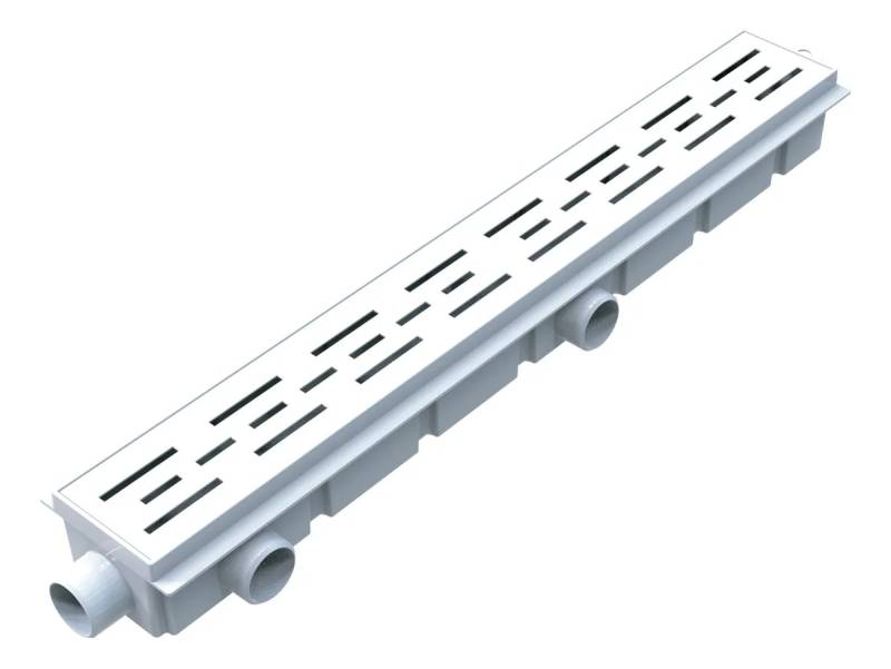 Desague Encastrable Con Reja Abs Blanca 60 Cm Ideal