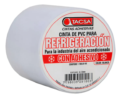 Cinta Con Adhesivo 70Mmx20M Blanca Aire Acondicionado