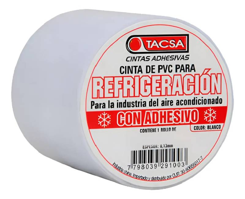 Cinta Con Adhesivo 70Mmx20M Blanca Aire Acondicionado