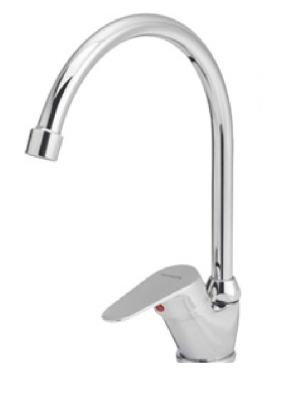 Griferia Monocomando Mesada Pico Curvo Importado