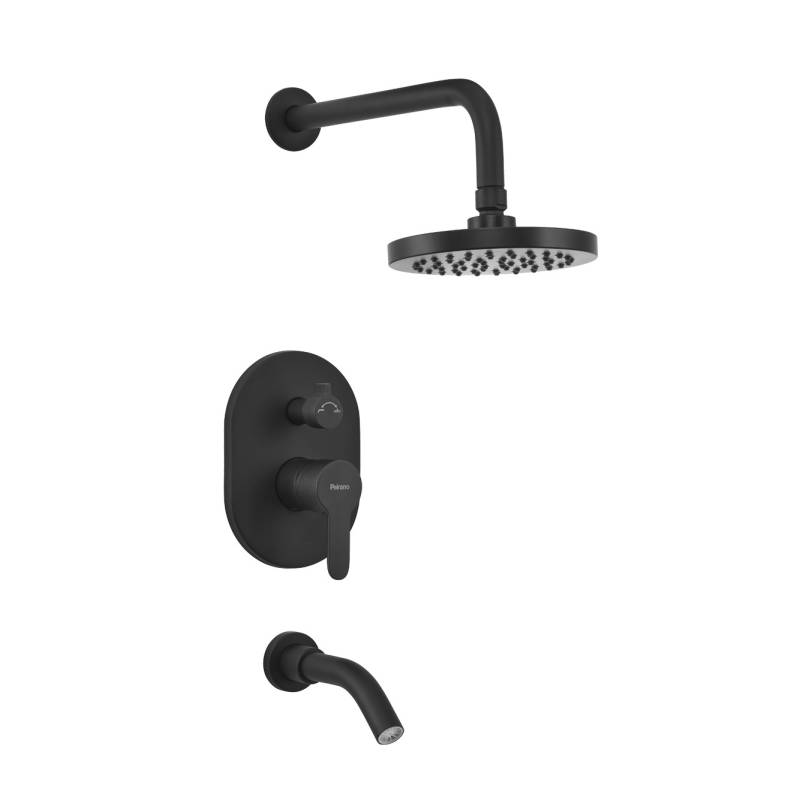 Adra Monocomando Ducha Embutir Con Transferencia Black Peirano 80-203N